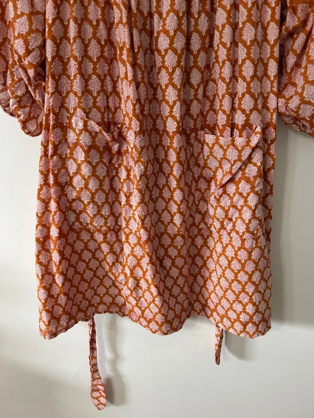 Emerson Fry India Collection Adelina Dress Women’s M Bell Sleeve Ruffle Mini - Picture 7 of 15